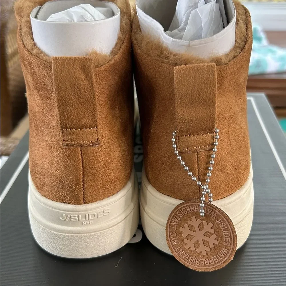 Urban Sport by J/Slides Nicely Tan Faux Suede Pull On Ankle Booties 8.5 NWT